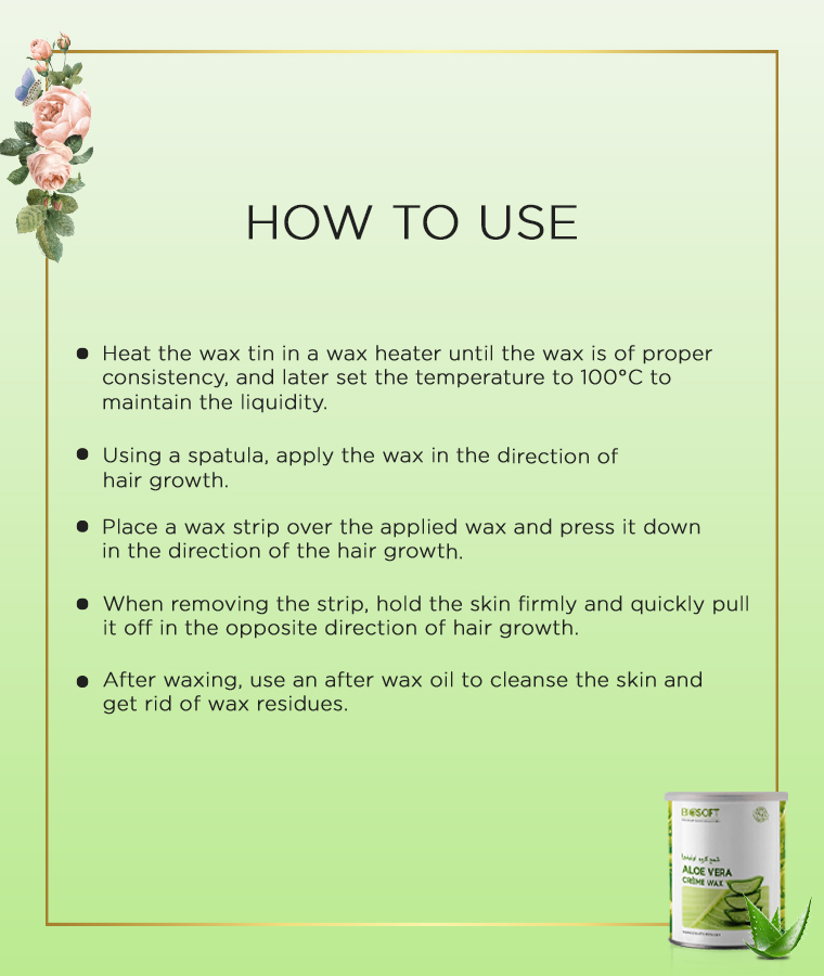 Aloe Vera Creme Wax - How to Use